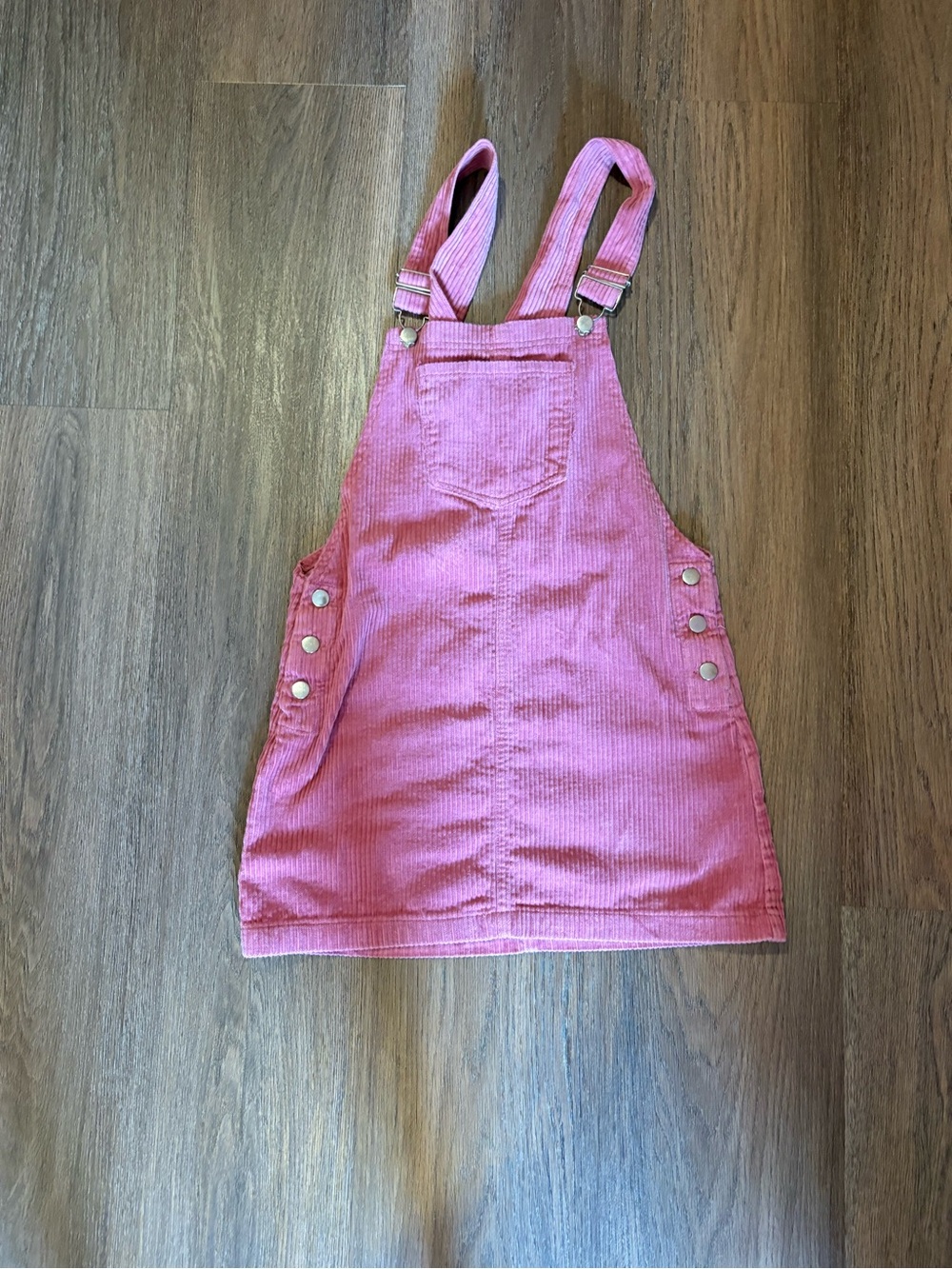 Pink Corduroy Pinafore Dress
